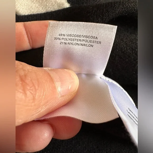 NWT Anne Klein Black & White Bow Accent Cardigan - Picture 6 of 8